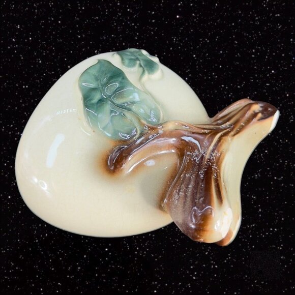 Royal Copley Footed Philodendron Planter Vase Vintage Old Pottery Ceramic 4"Tall - Picture 6 of 11